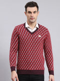 Monte Carlo Men Printed Woollen Pullover