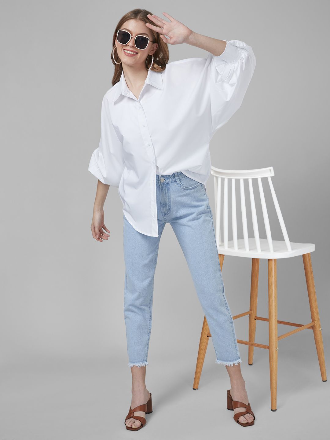 Style Quotient Women Solid Oversized Casual Shirt