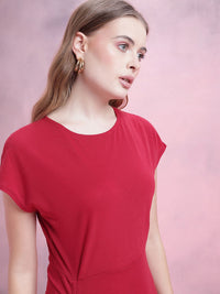 DressBerry Ruched Effect Asymmetric Sheath Dress