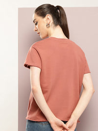DILLINGER Women Ultra Soft Drapey Cotton Crew Neck Boxy T-Shirt