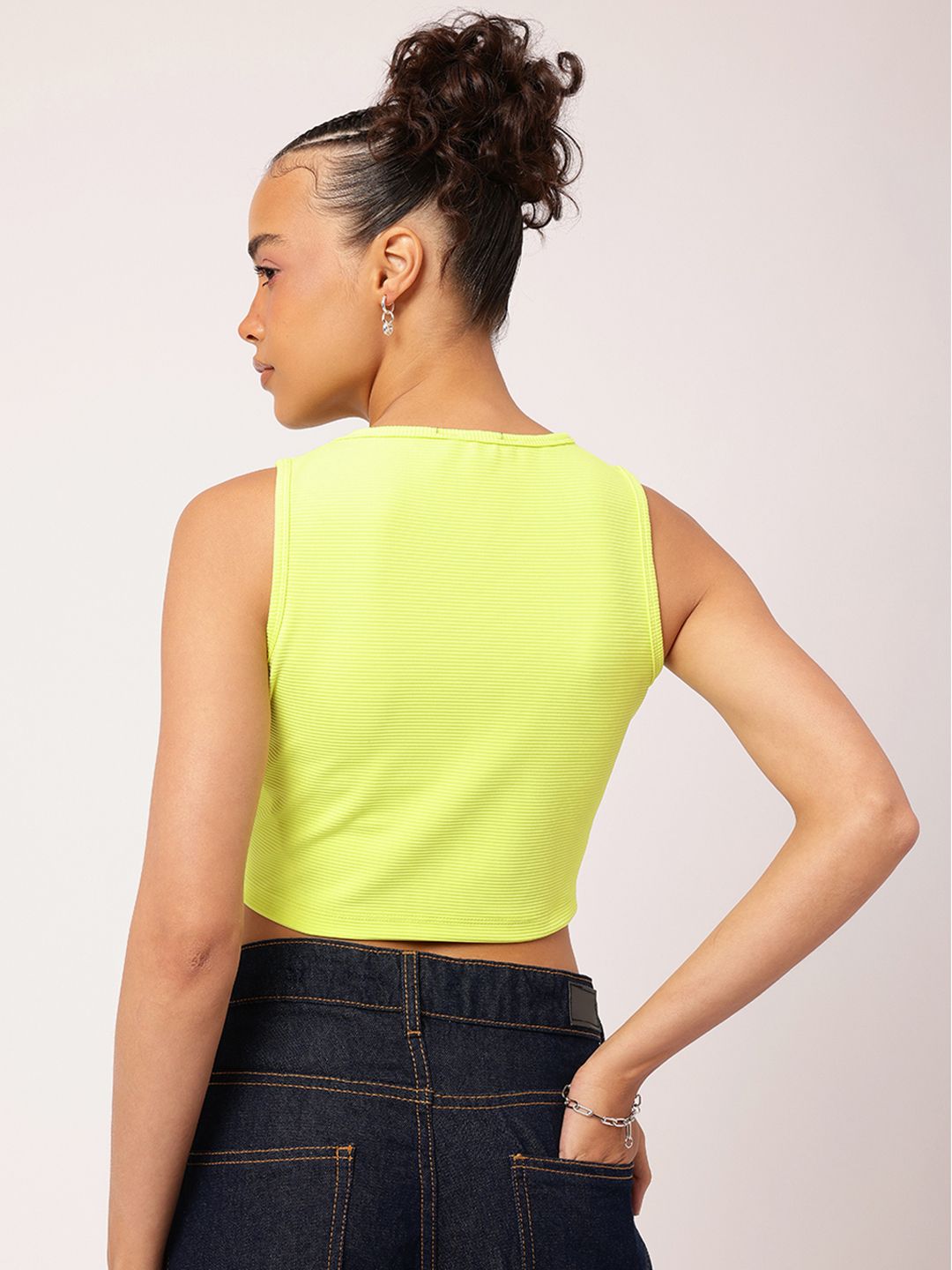 DressBerry Neon Pop Corset Style Crop Top