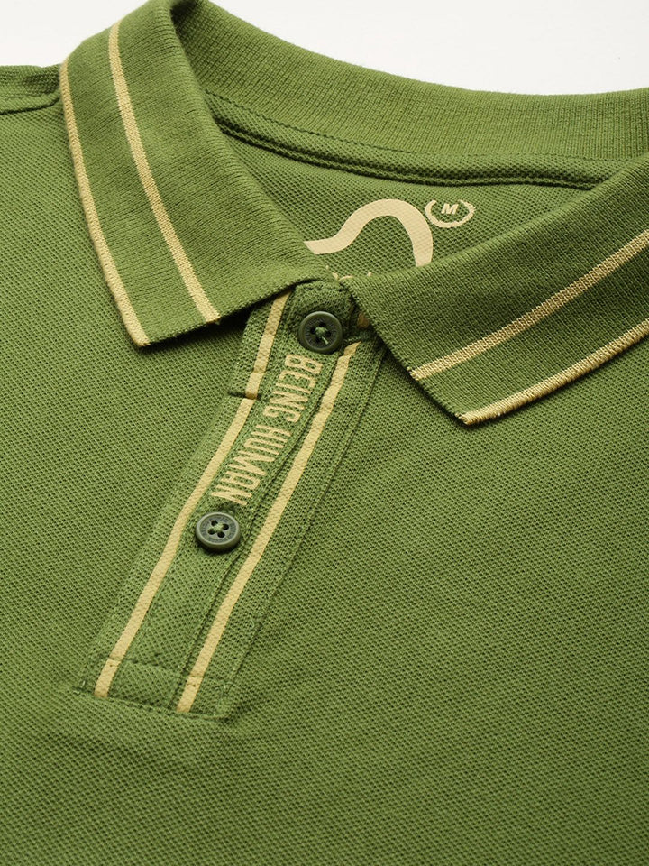 Being Human Pure Cotton Polo Collar Casual T-shirt