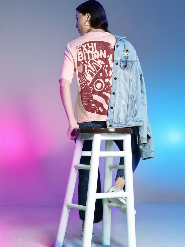 DressBerry Printed Drop-Shoulder Sleeves T-shirt