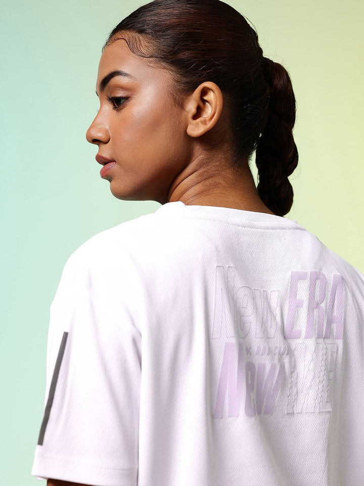 HRX by Hrithik Roshan Typography Printed Rapid-Dry Boxy T-shirt