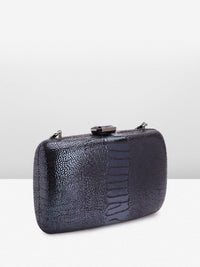 Lino Perros Snake Skin Textured Box Clutch