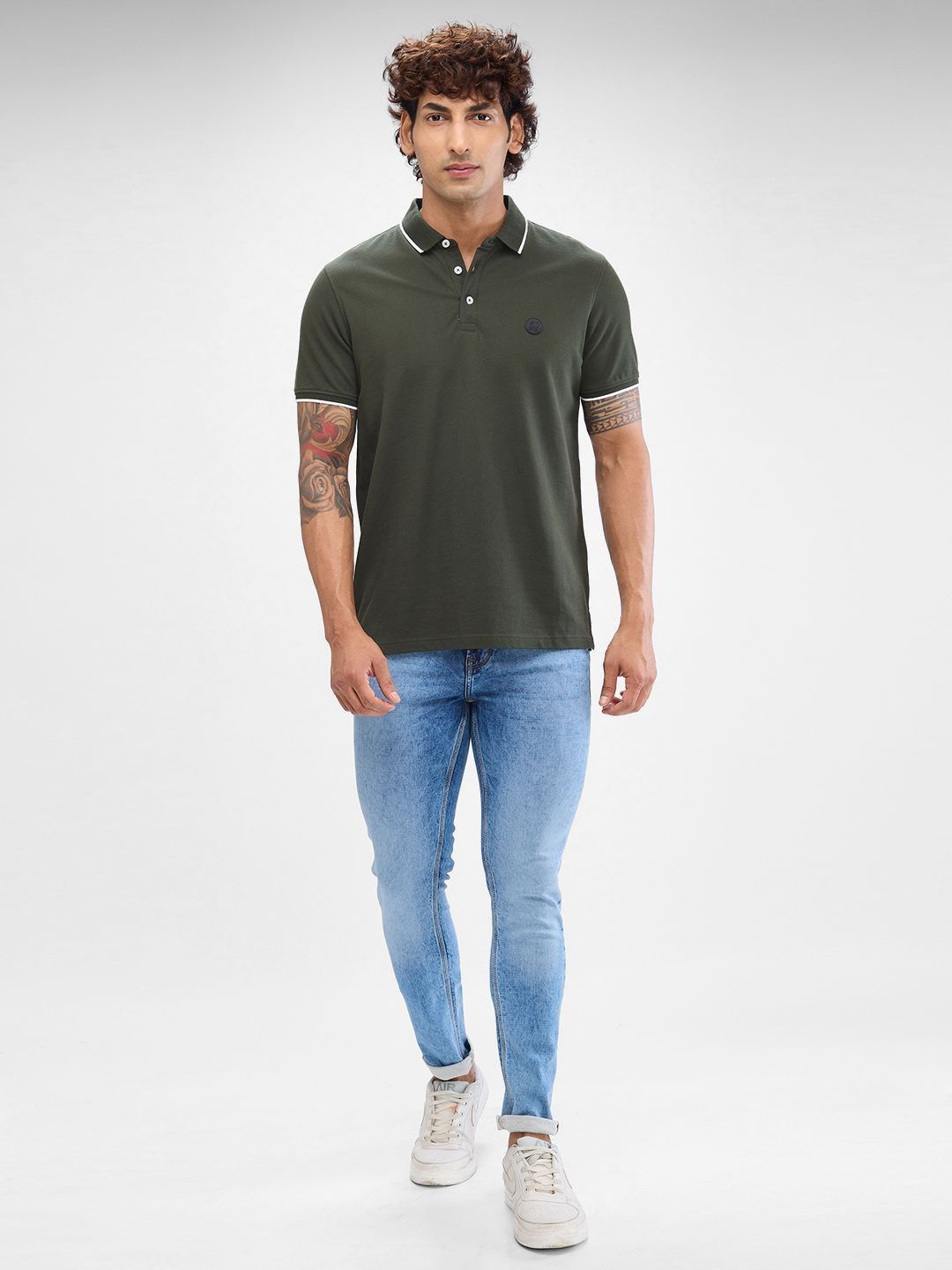 SPYKAR Men Polo Collar Slim Fit T-shirt