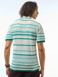 Bewakoof Self Design Pure Cotton Sheer Casual Shirt
