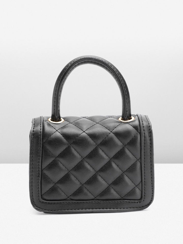 DressBerry Structured Quilted Satchel Bag