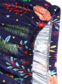 Sarung Sofa Bercetak Tiga Tempat Duduk Cortina Navy Blue
