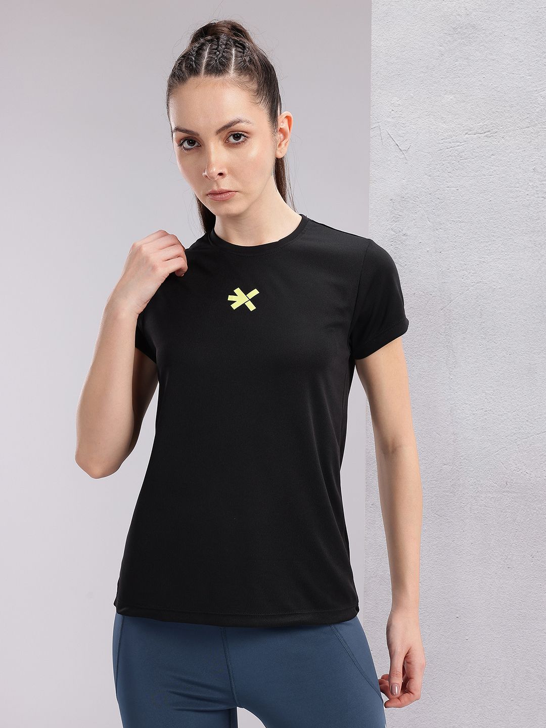 HRX by Hrithik Roshan Women Brand Logo Detail Rapid-Dry Running T-shirt
