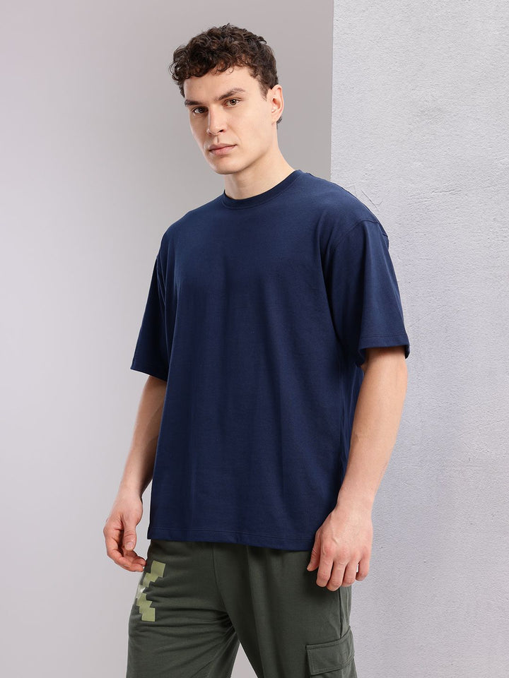HRX by Hrithik Roshan Typography Puff Print Drop-Shoulder Sleeves T-shirt