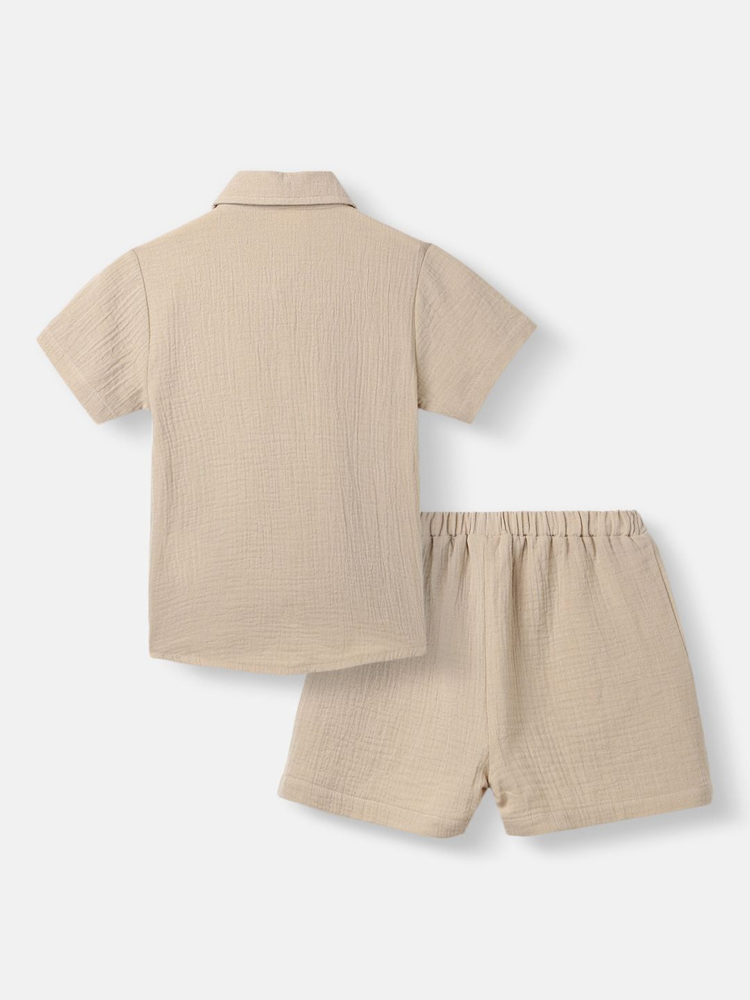 Nauti Nati Boys Shirt Collar Pure Cotton Shirt with Shorts