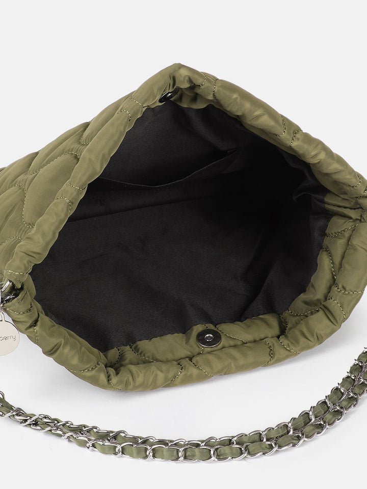 DressBerry Structured Quilted Shoulder Bag with Pouch