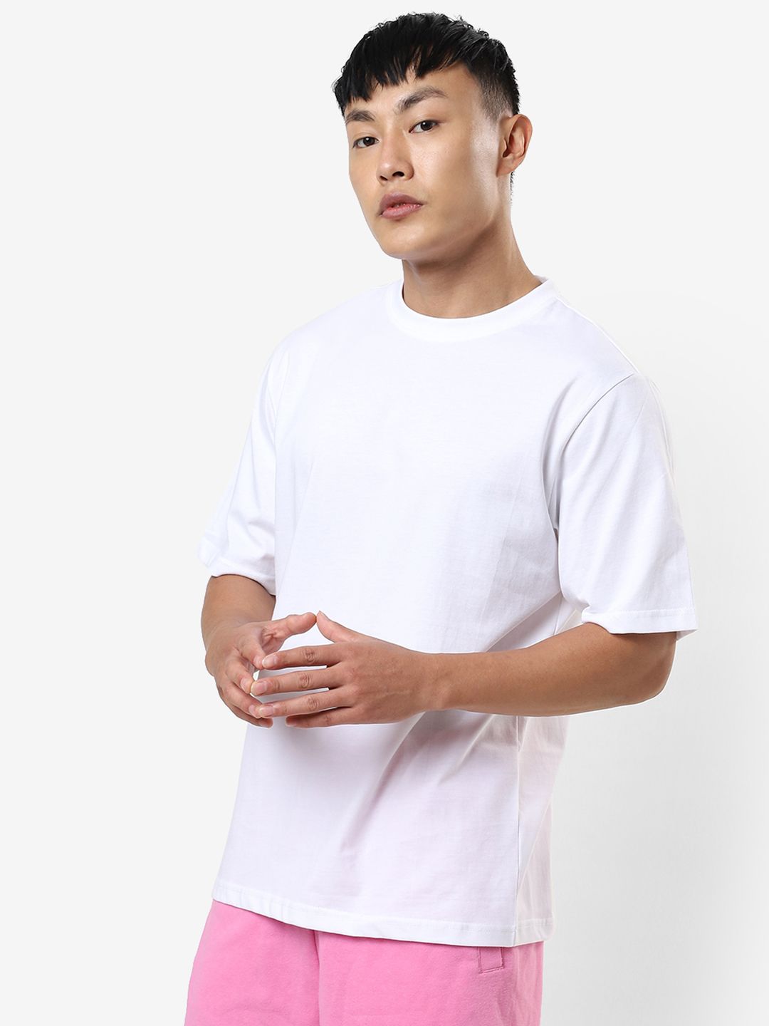 Bewakoof Men White Oversized T-shirt