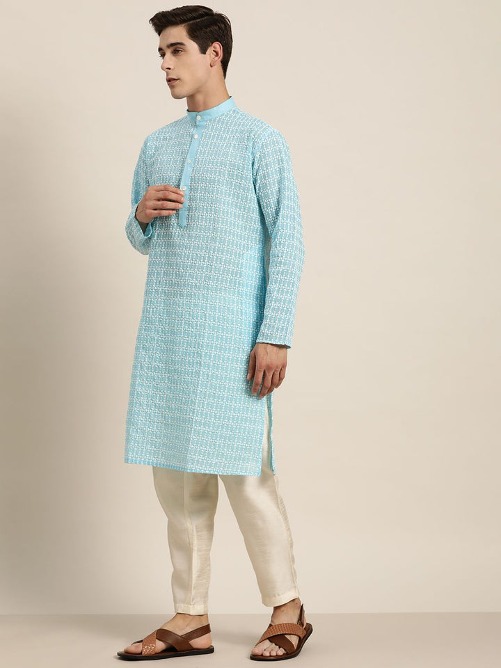 SOJANYA Men Quirky Embroidered Thread Work Kurta