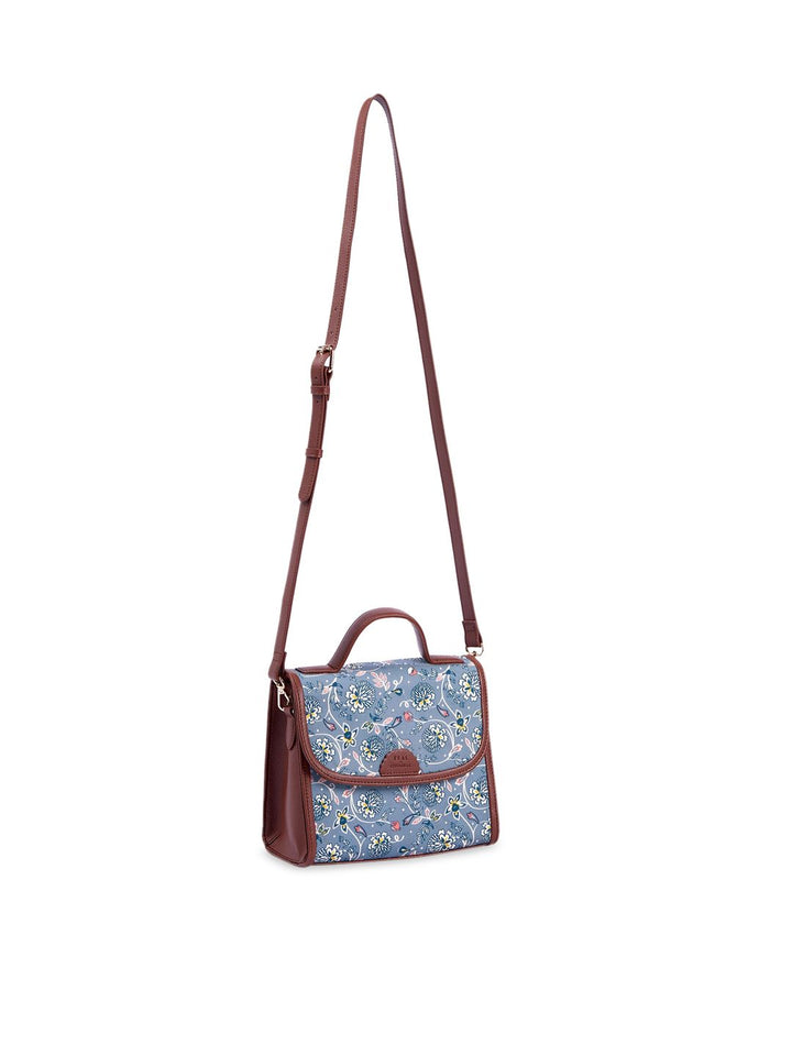 TEAL BY CHUMBAK Floral Printed Satchel