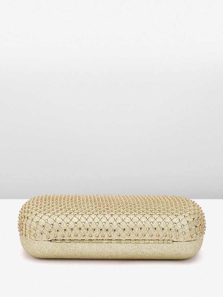 Lino Perros Women Embellished Box Clutch with Glittery Effect
