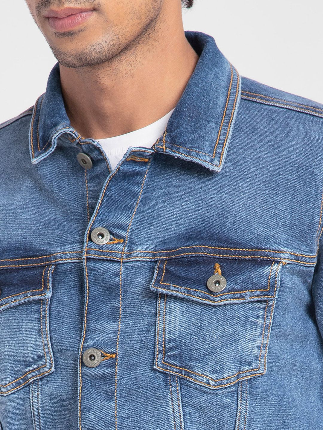 SPYKAR Men Pure Cotton Denim Jacket