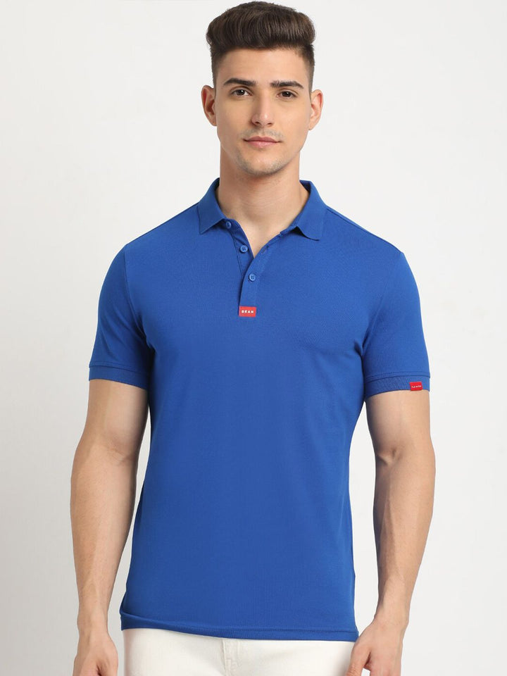 THE BEAR HOUSE Polo Collar Short Sleeves Slim Fit T-shirt
