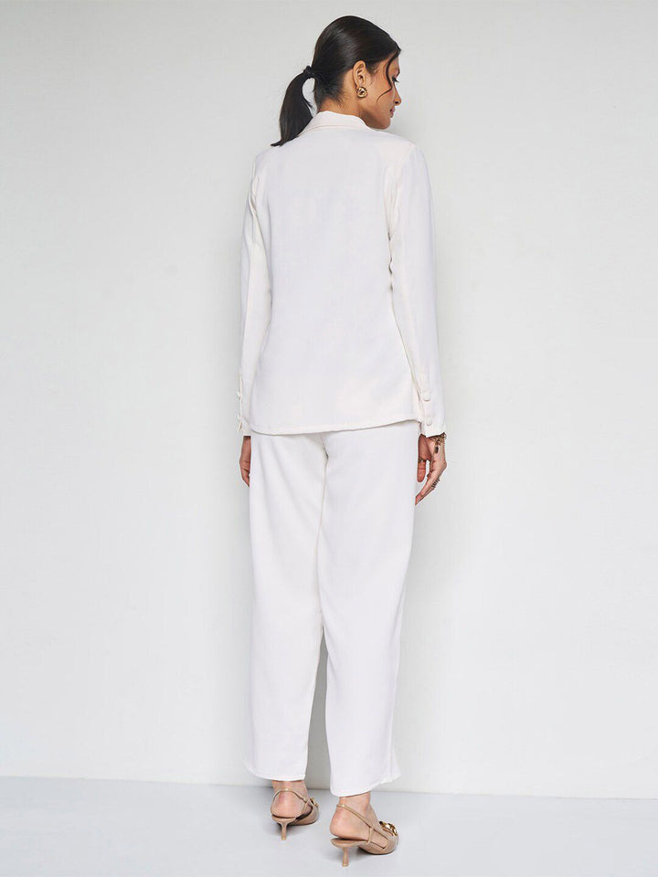 AND Shirt Collar Long Sleeves Top With Trouser
