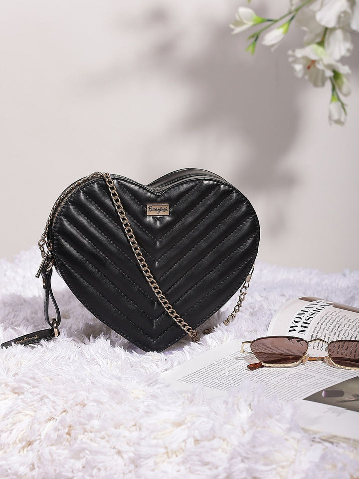 Berrylush Structured Sling Bag with Quilted