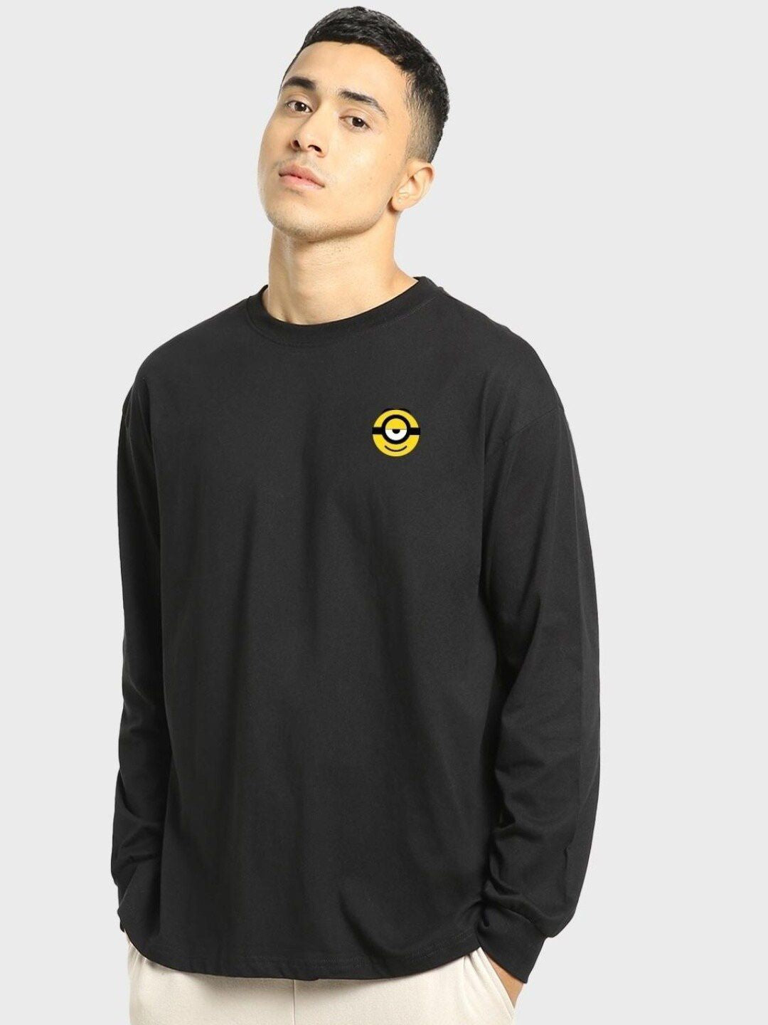 Bewakoof Men Drop-Shoulder Sleeves Pure Cotton Oversized T-shirt