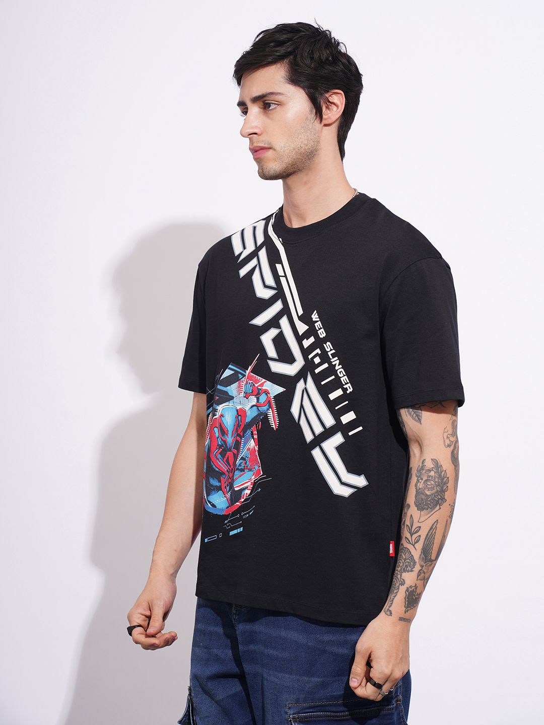 Being Human Spider-Man Graphic Printed Pure Cotton T-shirt