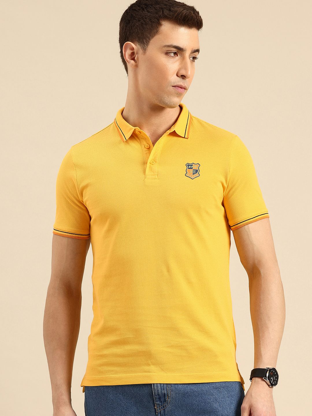 Being Human Polo Collar Pure Cotton T-shirt