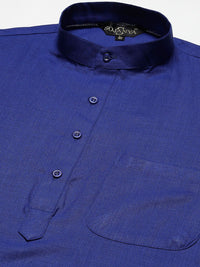 SOJANYA Men Navy Blue Kurta with Churidar