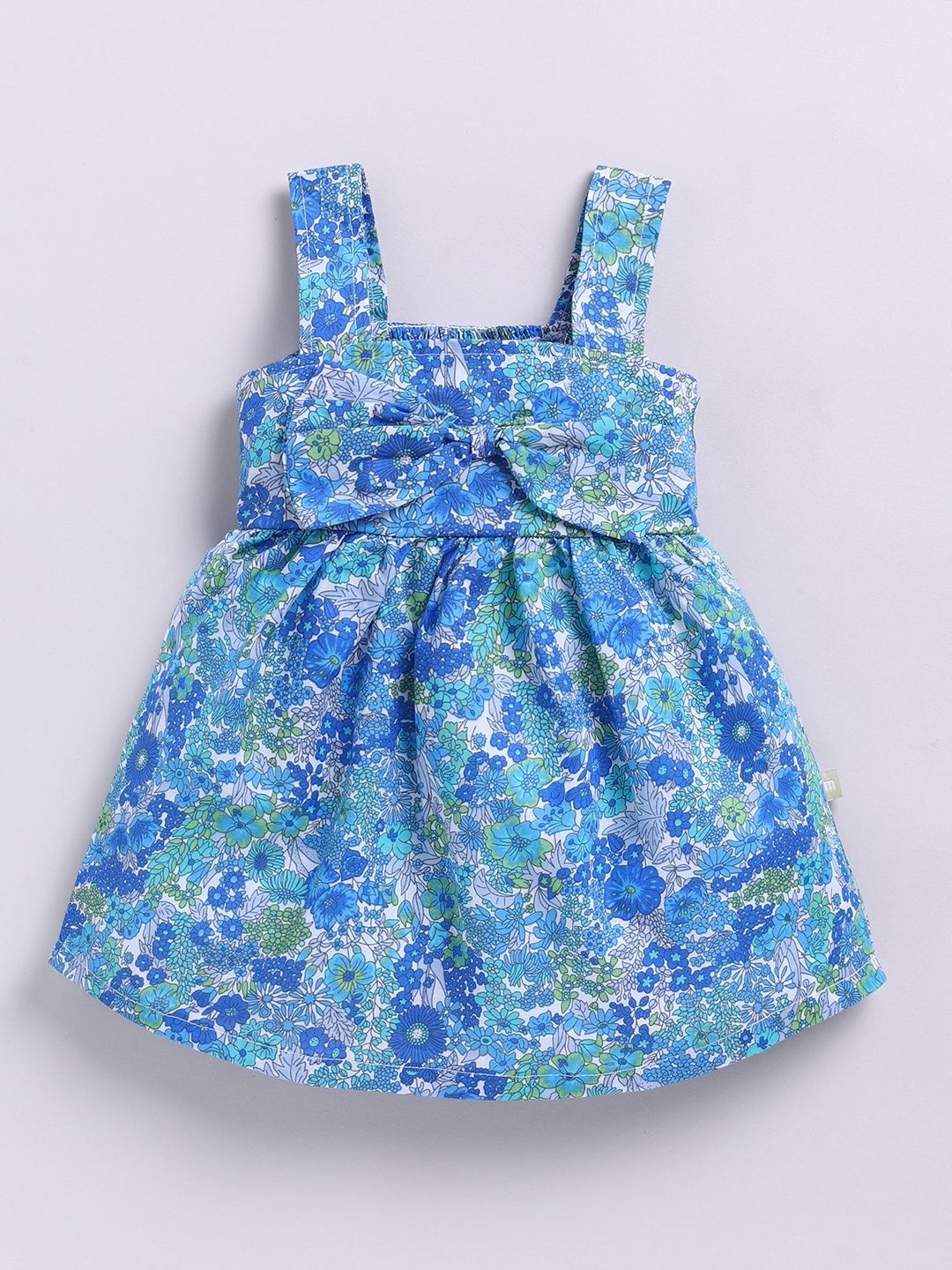 Moms Love Infant Girls Cotton Floral Print Fit & Flare Dress