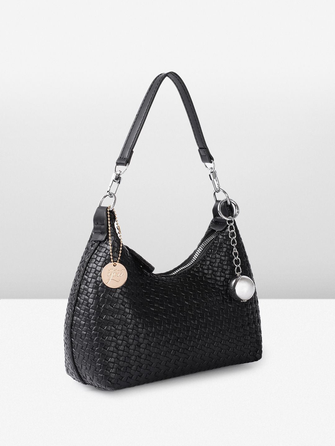all about you Textured Structured Hobo Bag
