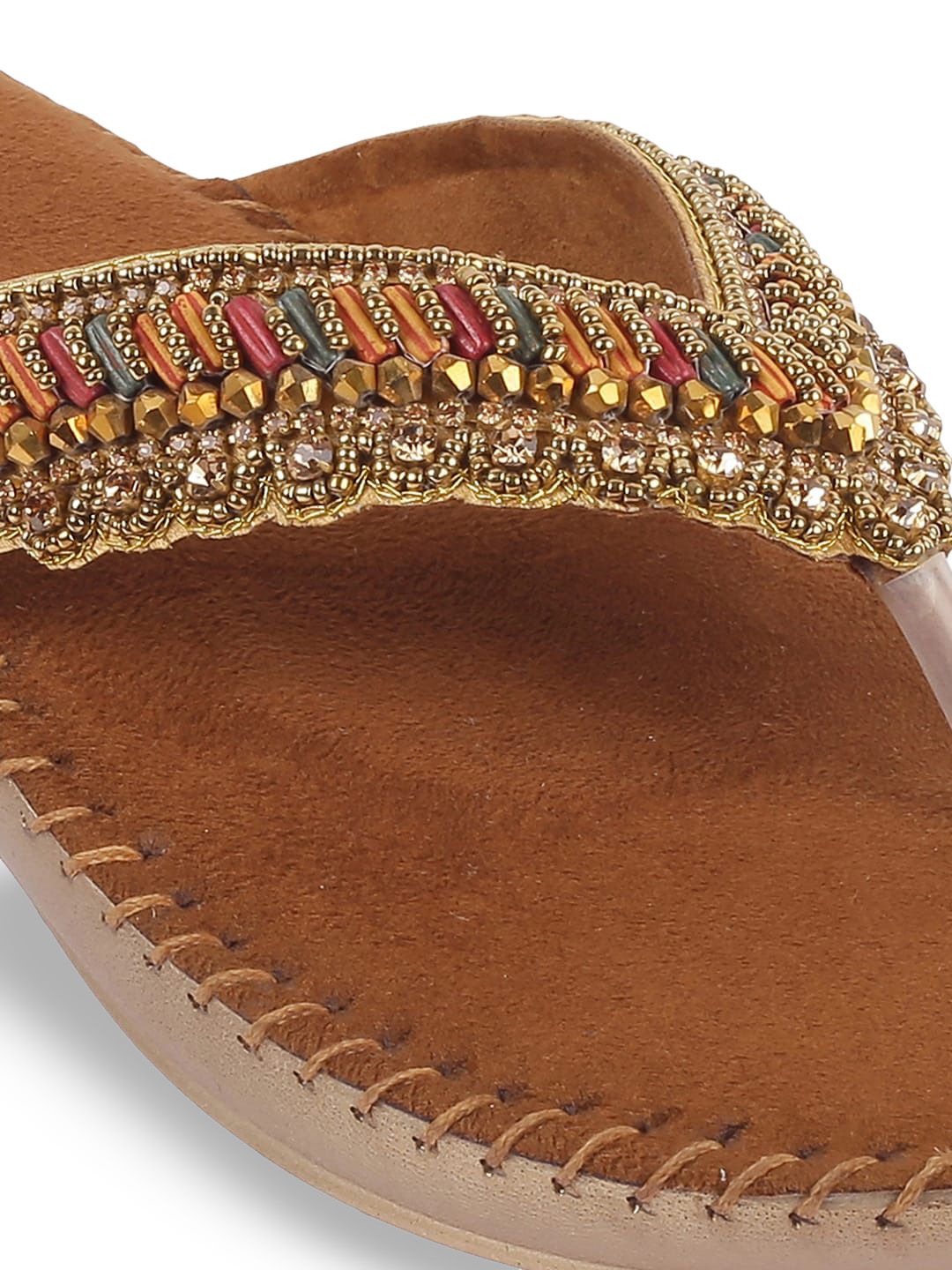 Mochi Embellished Open Toe Wedge Heels