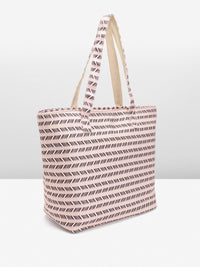 Anouk Geometric Self Design Structured Shoulder Bag