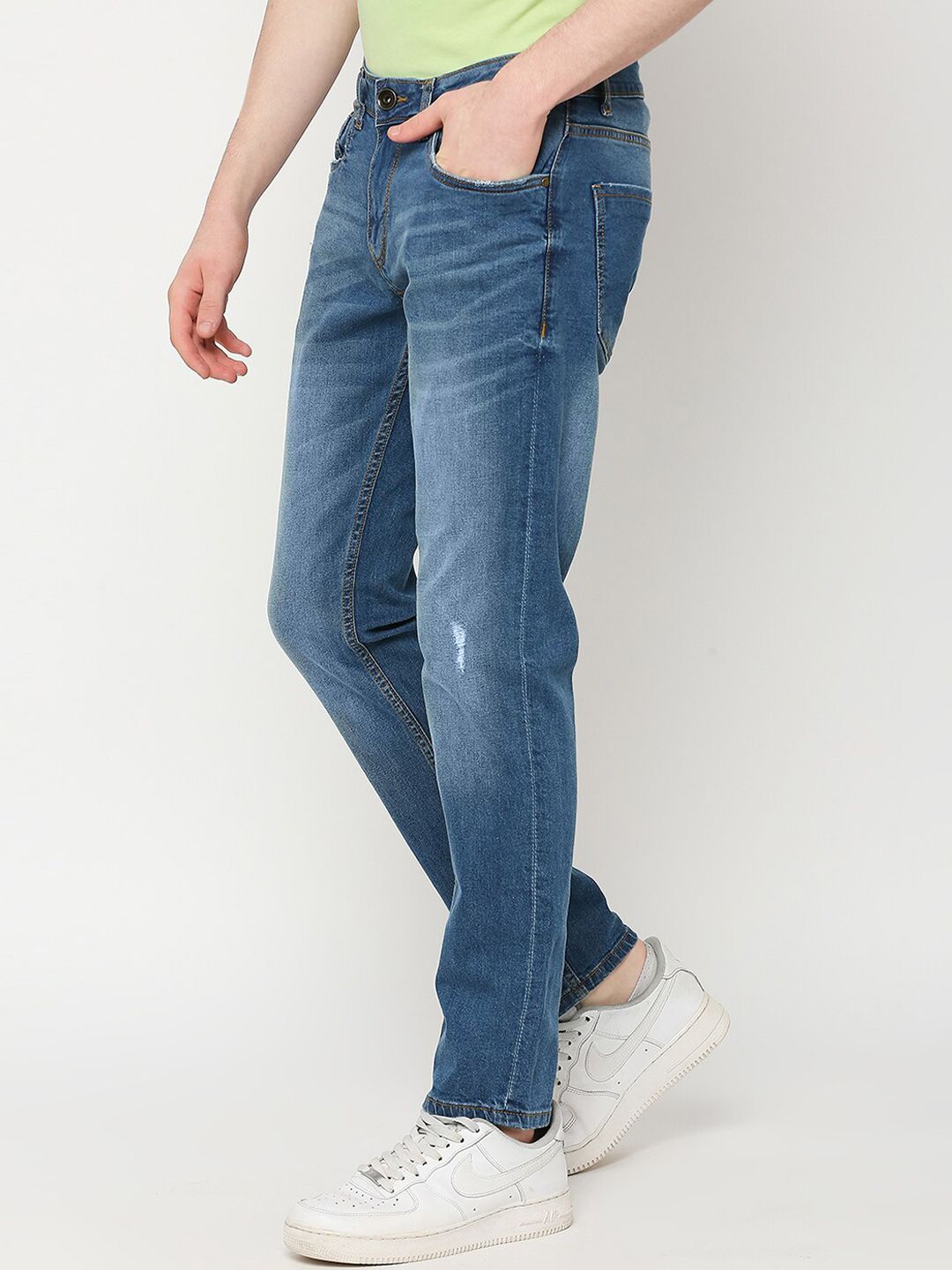 Being Human Men Slim Fit Mid-Rise Clean Look Heavy Fade Stretchable Jeans