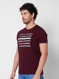 SPYKAR Typography Printed Round Neck Cotton Slim Fit T-shirt