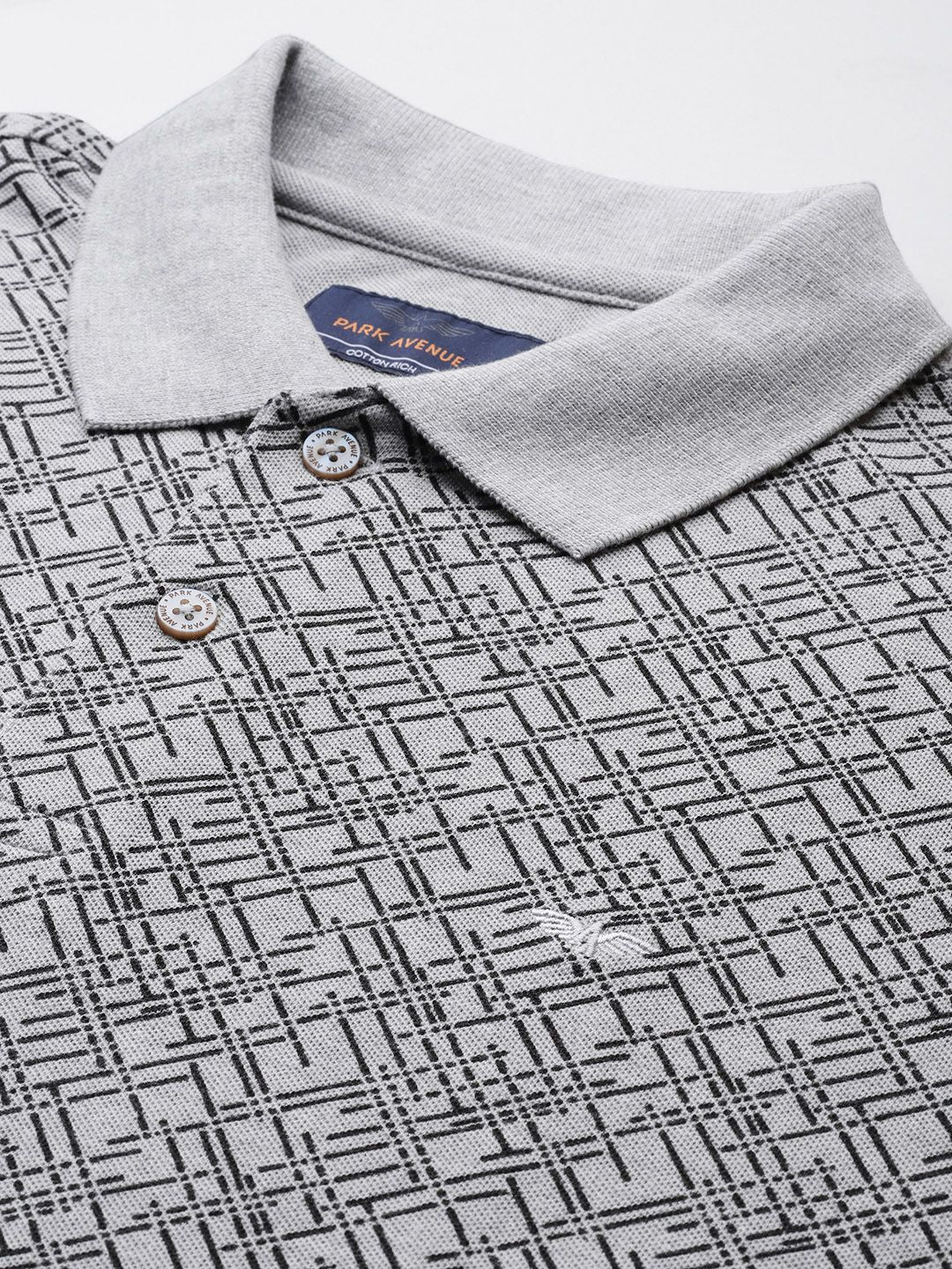 Park Avenue Geometric Print Polo Collar T-shirt