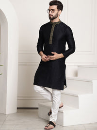 SOJANYA Paisley Woven Design Benang Kolar Mandarin Berfungsi Kurta Lurus