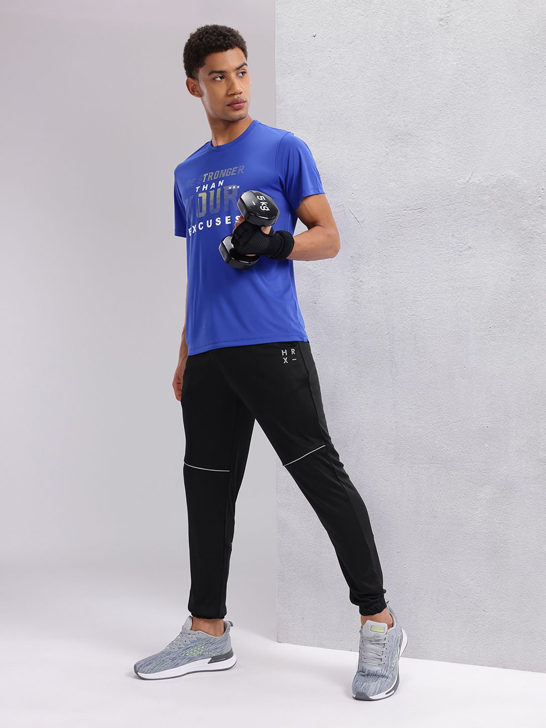HRX by Hrithik Roshan Men Contrast Piping Rapid-Dry Training Joggers