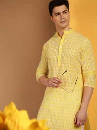 SOJANYA Motif Etnik Bersulam Kolar Katun Murni Kurta