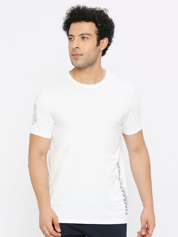 T-Shirt Kasual Lengan Pendek Leher Leher Spykar Cotton
