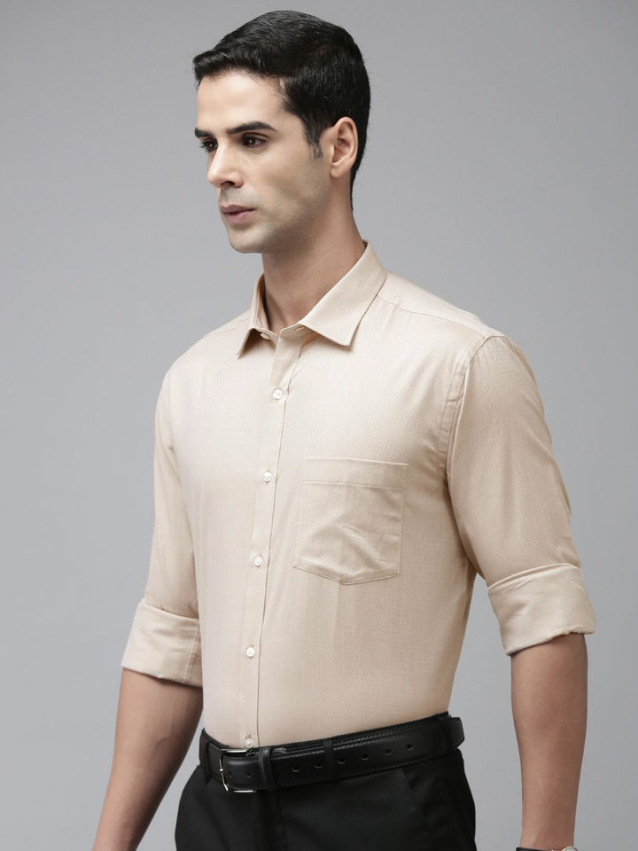 Park Avenue Men Pure Cotton Textured Slim Fit Formal Shirt