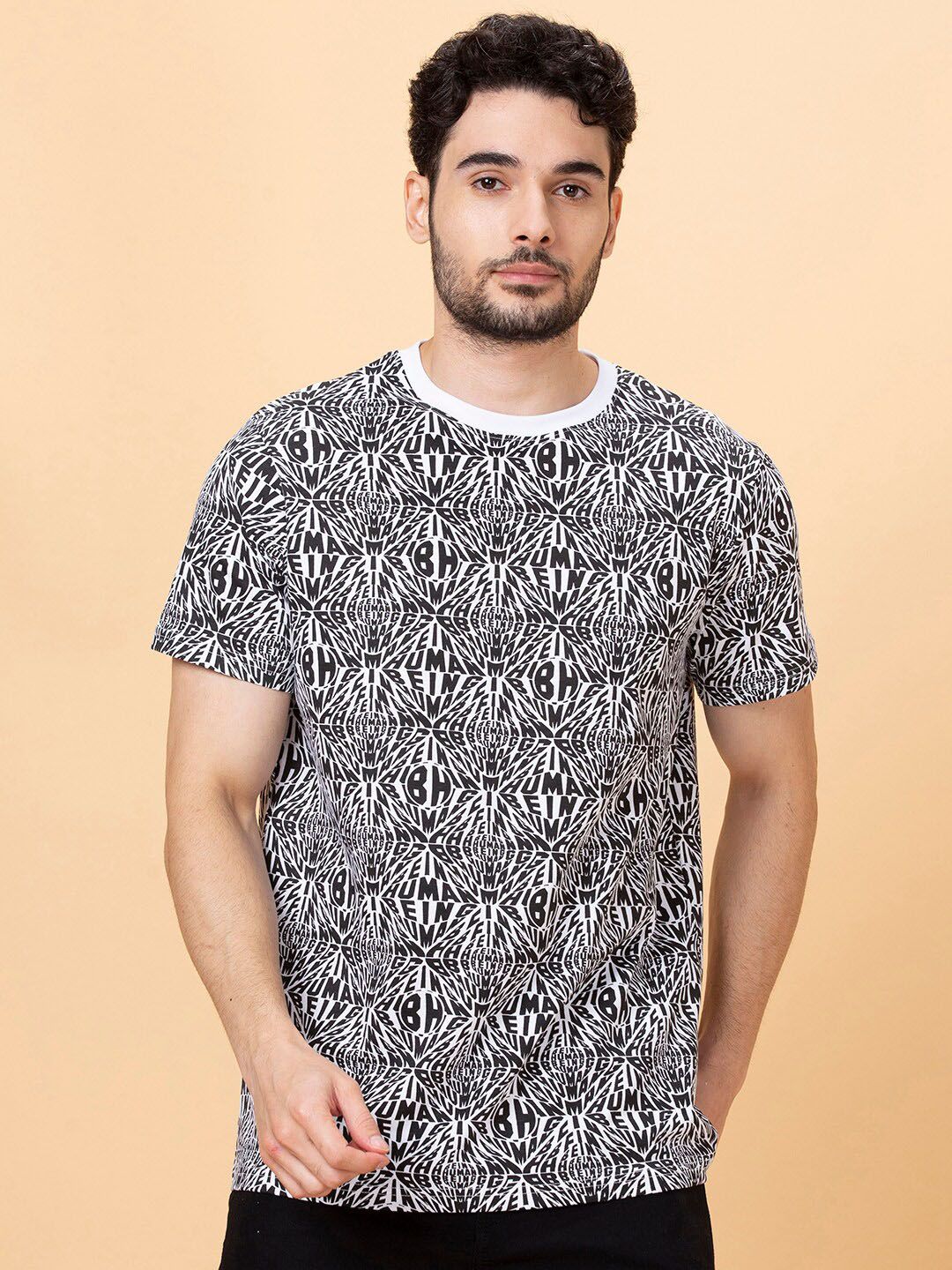 Being Human Typography Pure Cotton Printed T-shirt