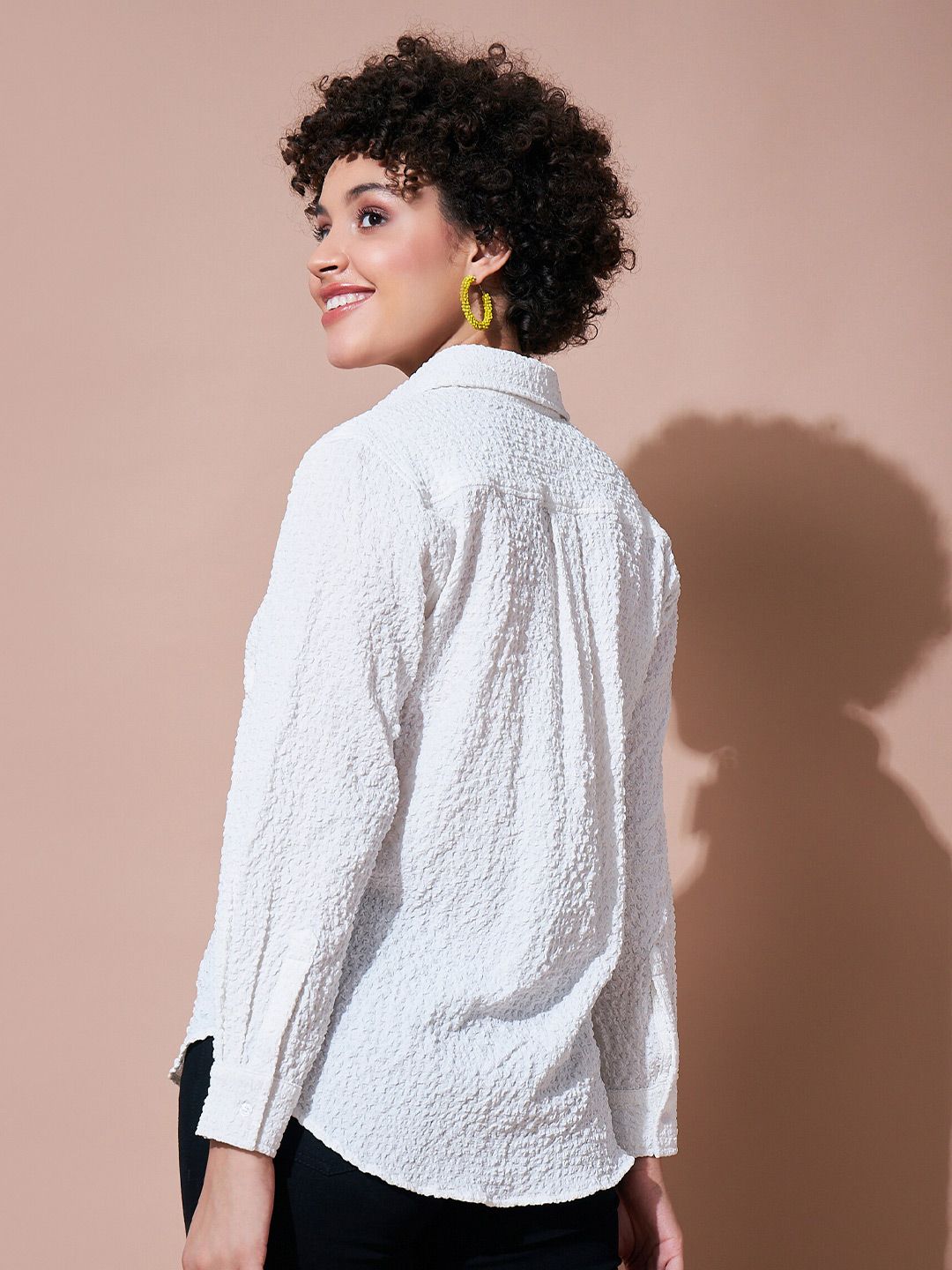 SASSAFRAS BASICS Self Designed Casual Shirt