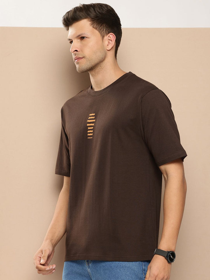 Difference of Opinion Men Typography Printed Pure Cotton T-shirt