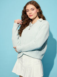 STREET 9 Ribbed Acrylic Pullover