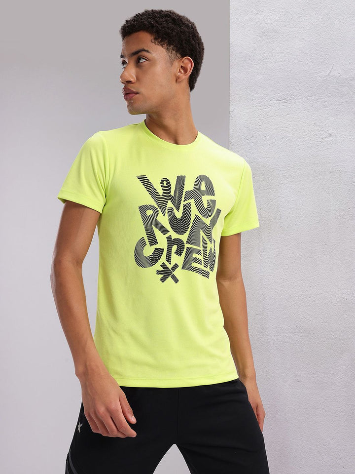 HRX by Hrithik Roshan Couple Collection Typography Printed Rapid-Dry Running T-shirt