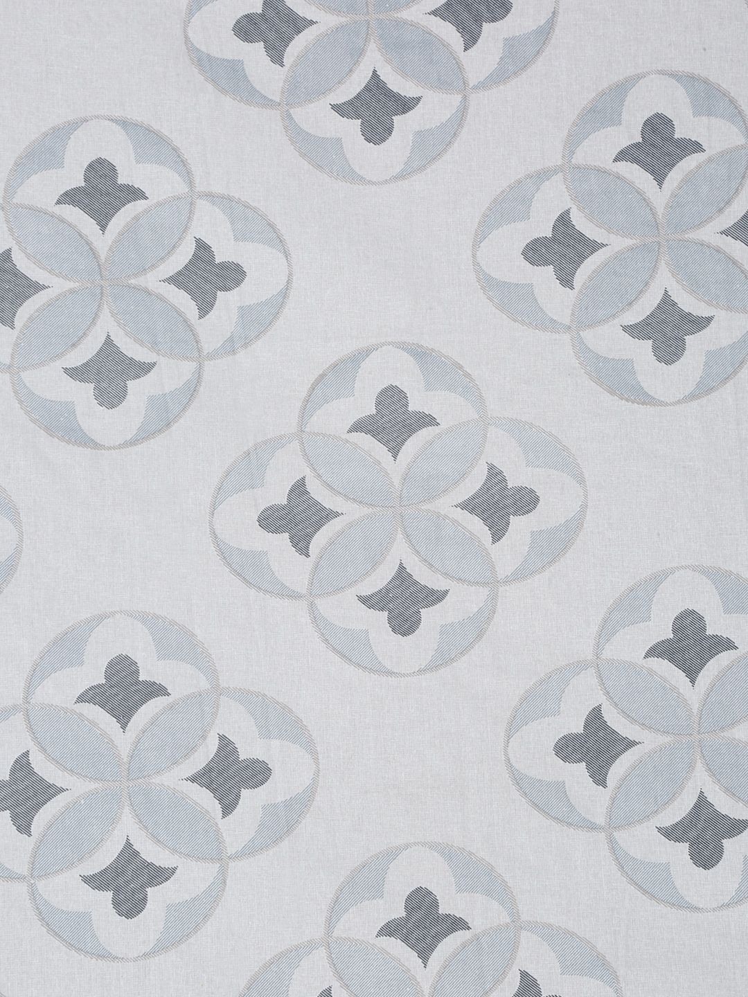 KLOTTHE Grey Geometric Printed 400 TC Double King Bedsheet with 2 pillow covers