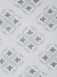 KLOTTHE Grey Geometric Printed 400 TC Double King Bedsheet with 2 pillow covers