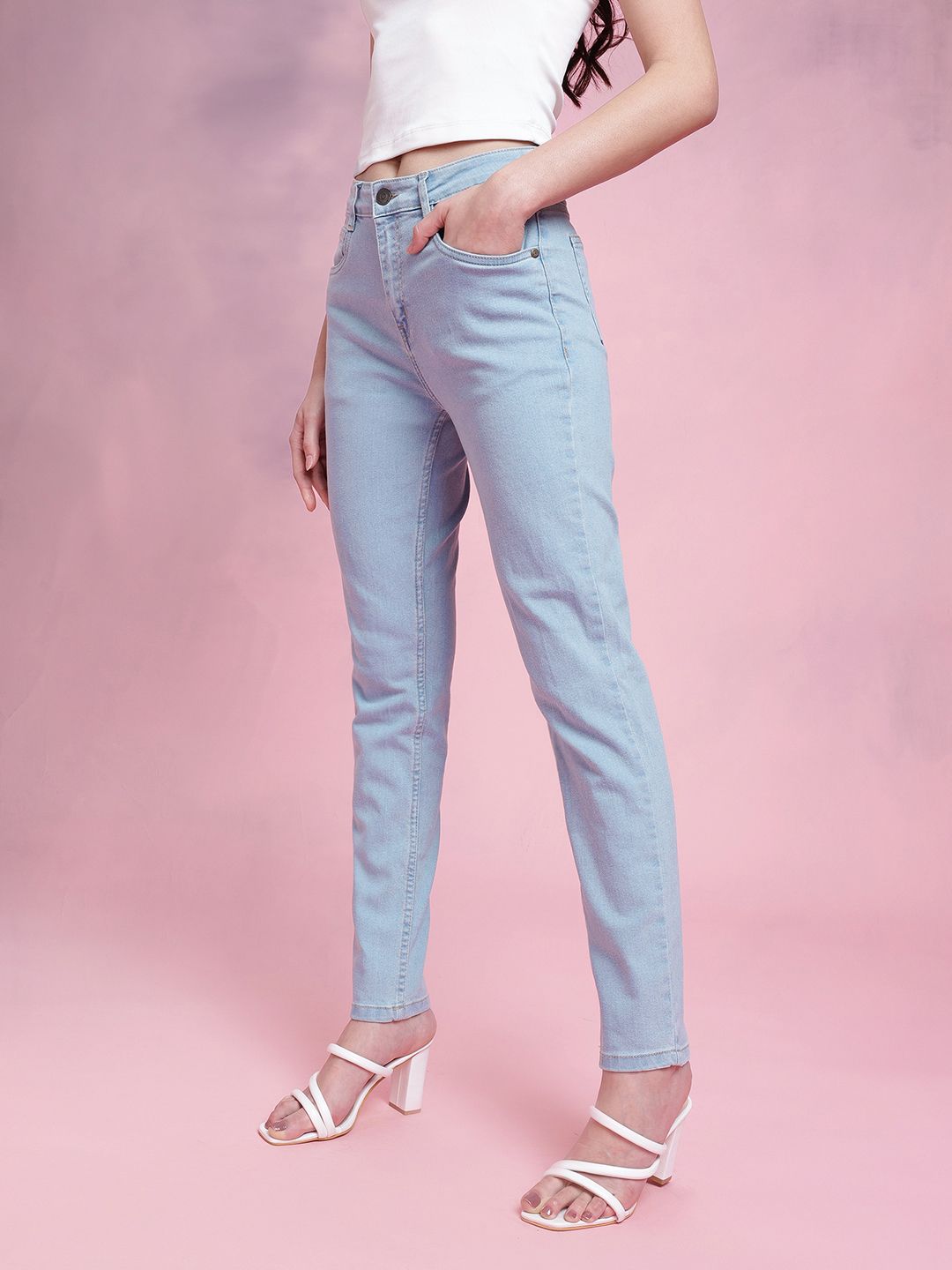 DressBerry Women Slim Fit Mid-Rise Jeans