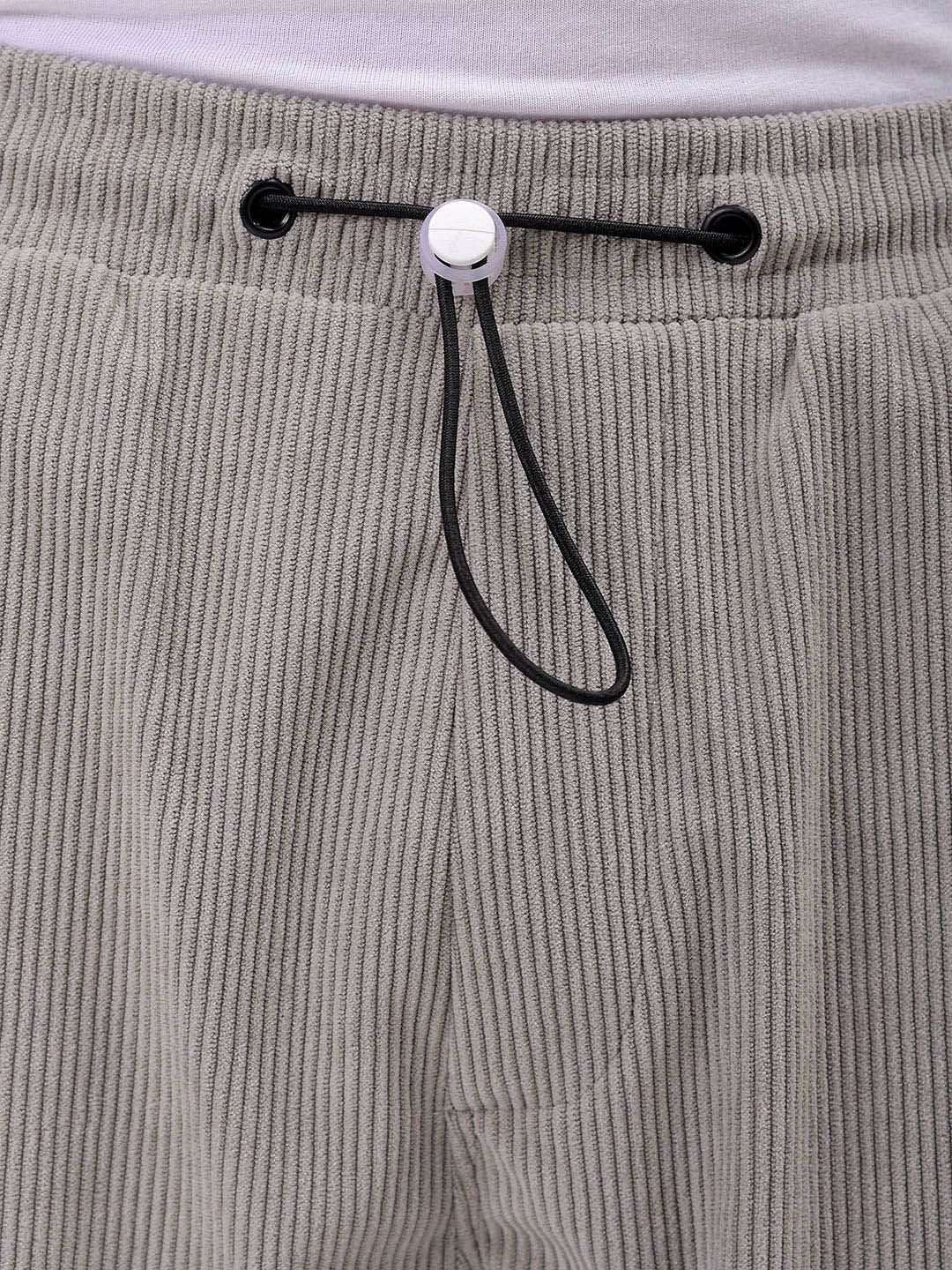 The Indian Garage Co Men Textured Tapered Fit Trousers